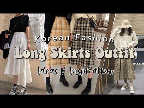 🧚🏻Korean Fashion Ideas | Long Skirt Outfits✨.