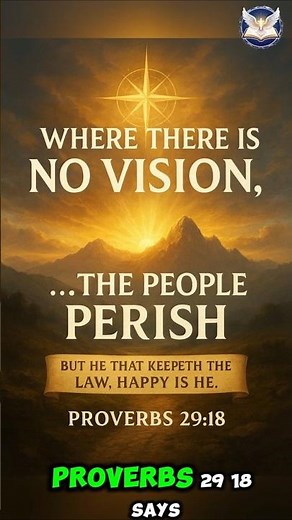 Without Vision, We Perish | Proverbs 29:18 Explained #bibleverseoftheday