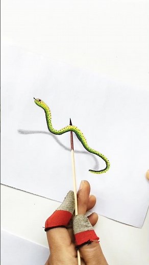 3D snake easy drawing @bulbul easy art's #3d & realistic drawing