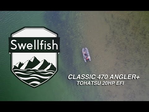 The Swellfish 470 Angler + and Tohatsu 20 HP EFI