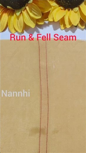 Run and Fell Seam Tutorial #shorts #short video #sewing #easy