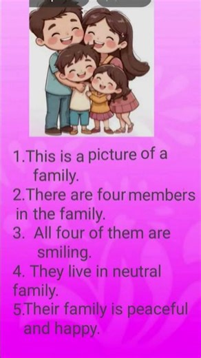 Picture description of a family#shorts@Smart study wave|