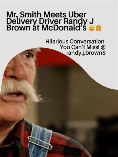 Mr. Smith Meets Uber Delivery Driver Randy J Brown at McDonald’s 😆🍔 | Hilarious Conversation You Can’t Miss! @randy.j.brown 😂 Watch what happens when Mr. Smith runs into Uber delivery driver Randy J Brown (@randy.j.brown) in the McDonald’s line! The conversation is so outrageous you’ll be spitting your drink out 😆☕️🍟 — we warned you! In this short comedy clip, two strangers bond over the struggle of smelling delicious food they can’t eat. Mr. Smith brings the dry humor while Randy keeps it 