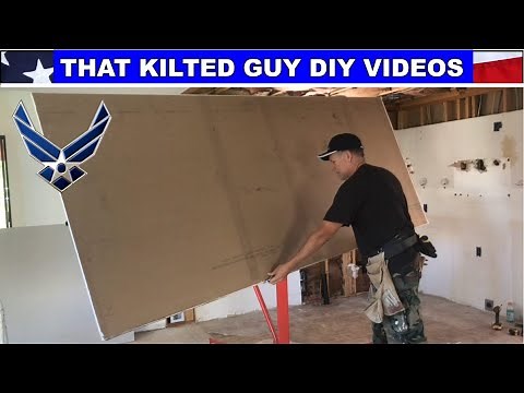 How to Hang Drywall on Ceiling by Yourself. Taught by 7 Year USAF Veteran