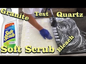 Granite, Quartz Countertop Stain Removal using Soft Scrub with Bleach Cleaning Test, How to, DIY
