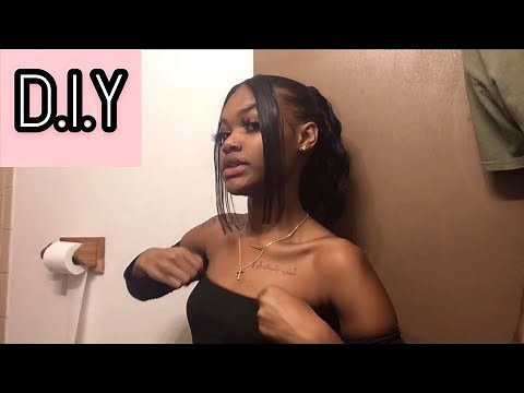 Easy 2 Bangs with Ponytail/Weave Using Bobby Pins