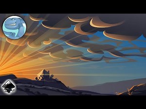 Vector drawing in Inkscape - Landscape with sunset - Timelapse video