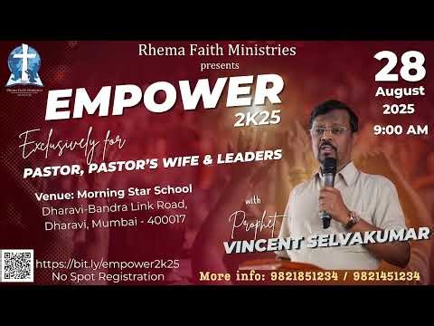 Ads || Empower 2K25 || 28th August || Mumbai || Prophet Vincent Selvakumaar