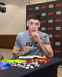 Brandon "The Assasin Baby" Moreno loves LEGOs, so we put him to the test to see how many figures he could make in 5 minutes ⏰ #UFC283 | ESPN MMA