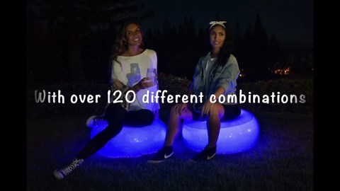 Air Candy Illuminated Inflatable LED Chair - Choose from Over 120 Options and is Perfect for Indoors & Outdoors - 100% Waterproof. (LED Multicolored Chair with Remote)