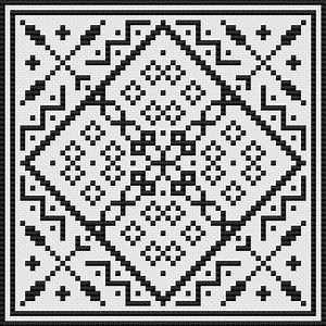 Filet Cross Stitch Chart #4 - Etsy