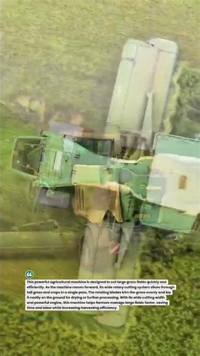 Giant Grass Cutting Machine Harvests Fields Fast #farming #agriculture #farmmachine