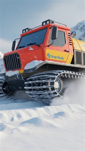 Snap Study | How Do Tracked Snow Vehicles Move Without Slipping on Ice? 🚜❄️ #ScienceExplained 🔬 #SnowVehicles ❄️ #EngineeringMarvels 🚜 #SmartLearning 📚 | Instagram