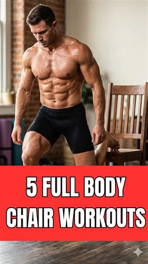 5 Chair Workout to Hit Every Muscle (Full Body Home Workout) #chairworkout #homeworkout