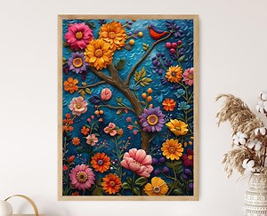 Vibrant Mexican Talavera Painting With Traditional Patterns and Bright Colors - Etsy