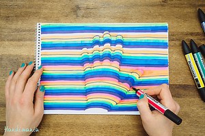 How to Draw a 3D Optical Illusion of Your Hand