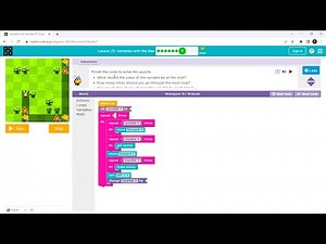 L25-7 |Code.org | Express-2021 | Lesson 25: Variables with the Bee | level 7