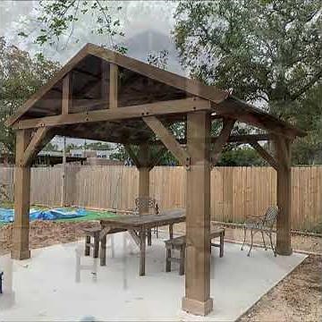 Here's a backyard story we'd like to share about the 14 x 12 Wood Pavilion by Yardistry