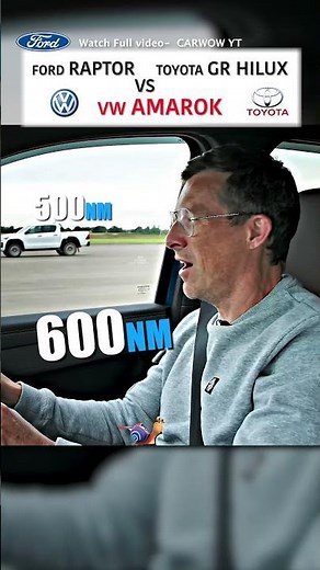 Ford Raptor vs Toyota GR Hilux vs VW Amarok — DRAG RACE