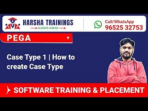 #Pega Tutorials | Case Type 1 | How to create Case Type | Training Call/Whatsapp +919652532753