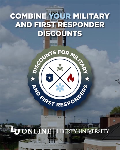 Your service deserves recognition. Liberty University offers combined Military and ERP discounts, making it easier for military personnel and first responders to achieve their educational and career goals online. $188 per credit hour for undergraduate programs $218 per credit hour for master’s programs | Liberty University Online Programs