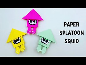 How To Make Origami Paper SPLATOON 3 SQUID / paper craft / Paper Craft Easy / KIDS crafts