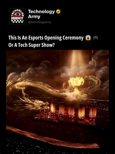 China just turned an esports opening ceremony into something that looks more advanced than many national events. 🤯🔥 This was the Honor of Kings World Champion Cup Opening Ceremony in Shenzhen, built with a level of precision years ahead of most live productions. Synchronized drones, volumetric projections, motion-tracked LED structures, and reactive lighting made a digital dragon feel physically present inside the arena. 🐉⚡ With over 50,000 coordinated light sources, real-time spatial mapping