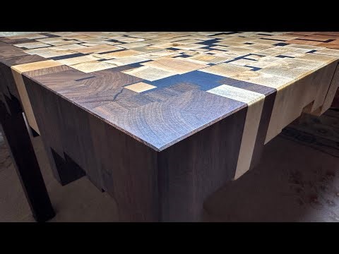How I Built a Modern Block Coffee Table from Scrap Wood