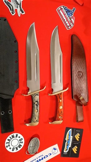 Western Outlaw bowie knife Standard and Red Deer version .