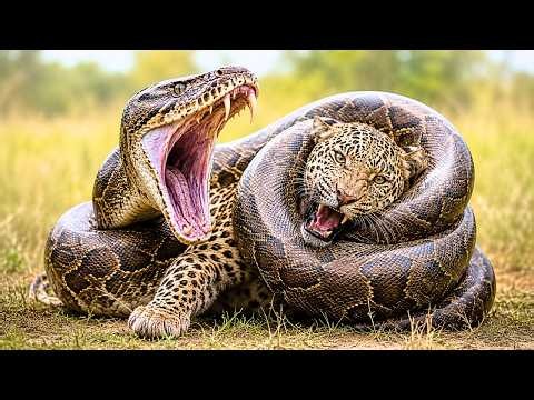 Python Constricts Leopard, But the Leopard Fights Back! | Wildlife Documentary