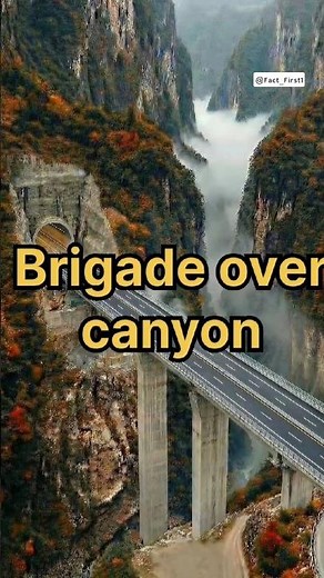 smart bridge over canyon #youtubeshorts #facts#yosho #timelapse