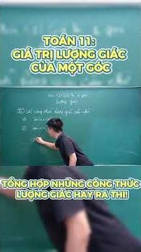 TOÁN 11: CÁC CÔNG THỨC LƯỢNG GIÁC CẦN NHỚ - TỔNG HỢP NHỮNG CÔNG THỨC HAY RA THI! #toan11#luonggiac