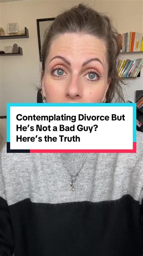 You don’t need your husband to be toxic, abusive, or a villain to decide he’s not the right partner for you.⁣ ⁣ If you’ve been contemplating divorce for years, feeling guilty because he’s “not a bad guy,” but knowing in your soul you don’t want this marriage anymore… that inner voice isn’t random. It’s clarity trying to get your attention.⁣ ⁣ If you’re stuck in indecision, fear of being alone, or second-guessing yourself, it’s time to rebuild your confidence from the inside out.⁣ ⁣ My self-paced