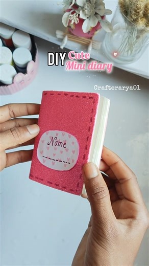 Diy super aesthetic ✨ and super cute pink diary by paper #diy #art #craft #viral