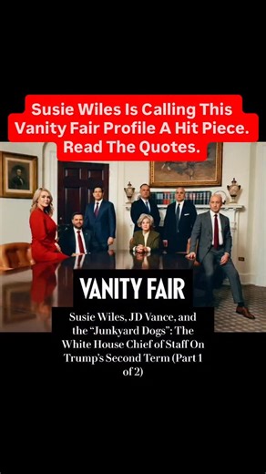 Jessica Yellin on Instagram: "Vanity Fair published a 2-part profile based on 11 interviews with Trump’s chief of staff, Susie Wiles, conducted throughout the year. She rarely does public interviews, so this piece is drawing major attention as a rare inside look at one of the most senior administration officials. The interviews reveal Wiles’ candid views on administration dynamics and policy decisions. She criticized Attorney General Pam Bondi’s handling of the Epstein files, saying Bondi gave i