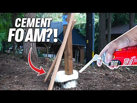 Setting A Post Using SUPER Expanding Cement Foam! Fence, Deck Or Mailbox!