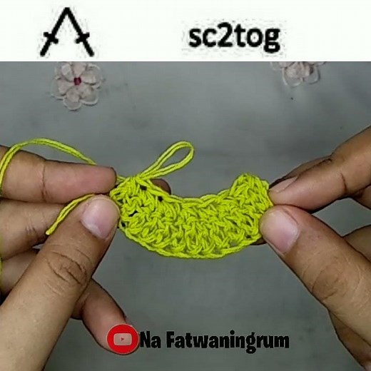 How to Crochet SC2TOG