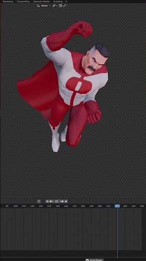 invincible wobble meme in blender