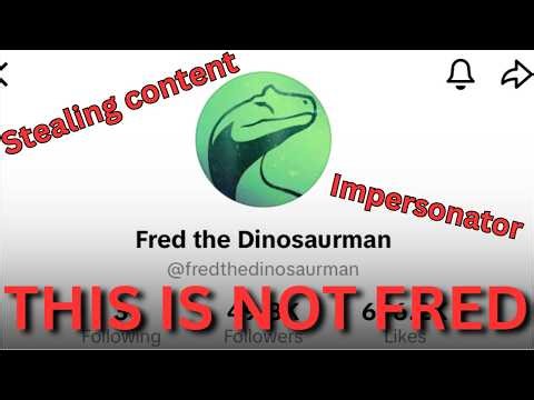 This fredthedinosaurman impersonator is stealing others dinosaur Claymation Videos on TikTok