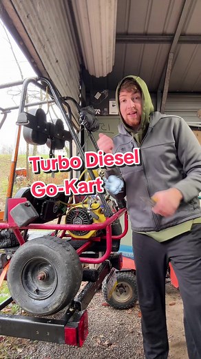 Replying to @6.0_media We have a few things that need fixed before the Turbo Diesel Go-Kart can be driven. #gokart #turbodiesel #gokarting #dirtbike #pitbike