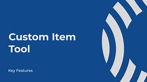 18. Custom Item Tool