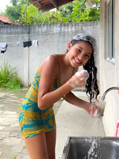 Lavando o meu cabelo. #2 #hair #hairstyle #kids