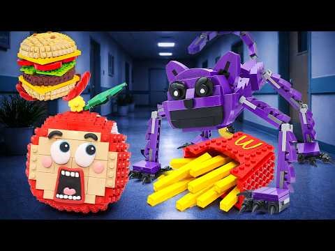 Apu vs CATNAP Poppy Playtime CHAPTER 5! ASMR LEGO Food Challenge