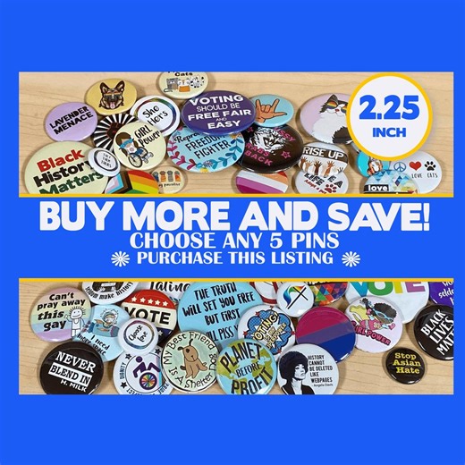 Political & Social Justice Pins - Feminist, BLM, LGBTQIA  - Choose Any 10 - Etsy