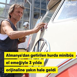 Zonguldak'ta otomobil tamirciliği yapan Kadir Dalkoz, Almanya'da yaşayan yeğeninin hurda olarak satın aldığı 1964 model minibüsü 3 yılda el emeğiyle orijinaline yakın görünüme kavuşturdu. | Mynet
