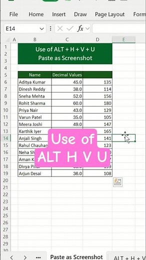 Use of ALT H V U‼️ #excel #exceltutorials #exceltricks #shorts