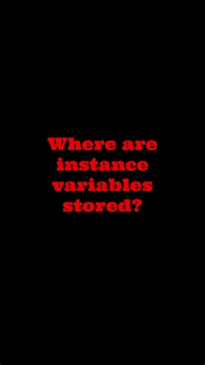 Where Are Instance Variables Stored in Memory? 💻 | Java & C++ Explained | Programming Basics