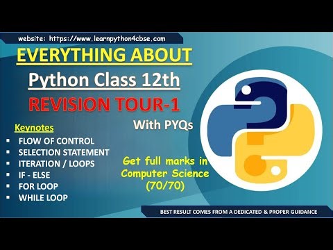Class 12 Python | Revision Tour 1 | Class 12 Computer Science 2024-25
