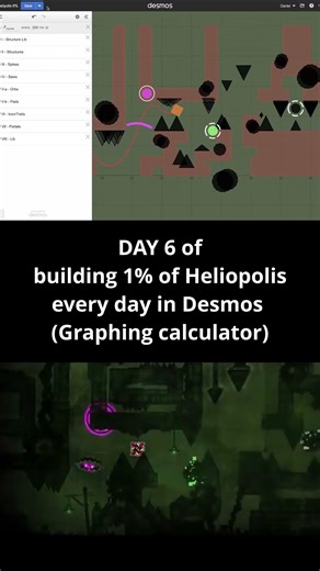 (Day 6) Heliopolis in Desmos 6% #desmos #geometrydash #heliopolis #extremedemon #top1 #gaming #day6