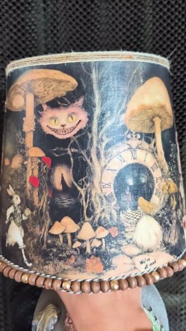 Hand-painted Alice in Wonderland Table Lamp, Whimsical Decor - Etsy